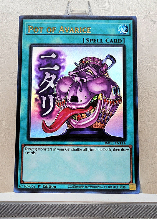 Yugioh! 1x Pot of Avarice Stamp Artwork (RA05 - Ultra Rare) 1st Edition