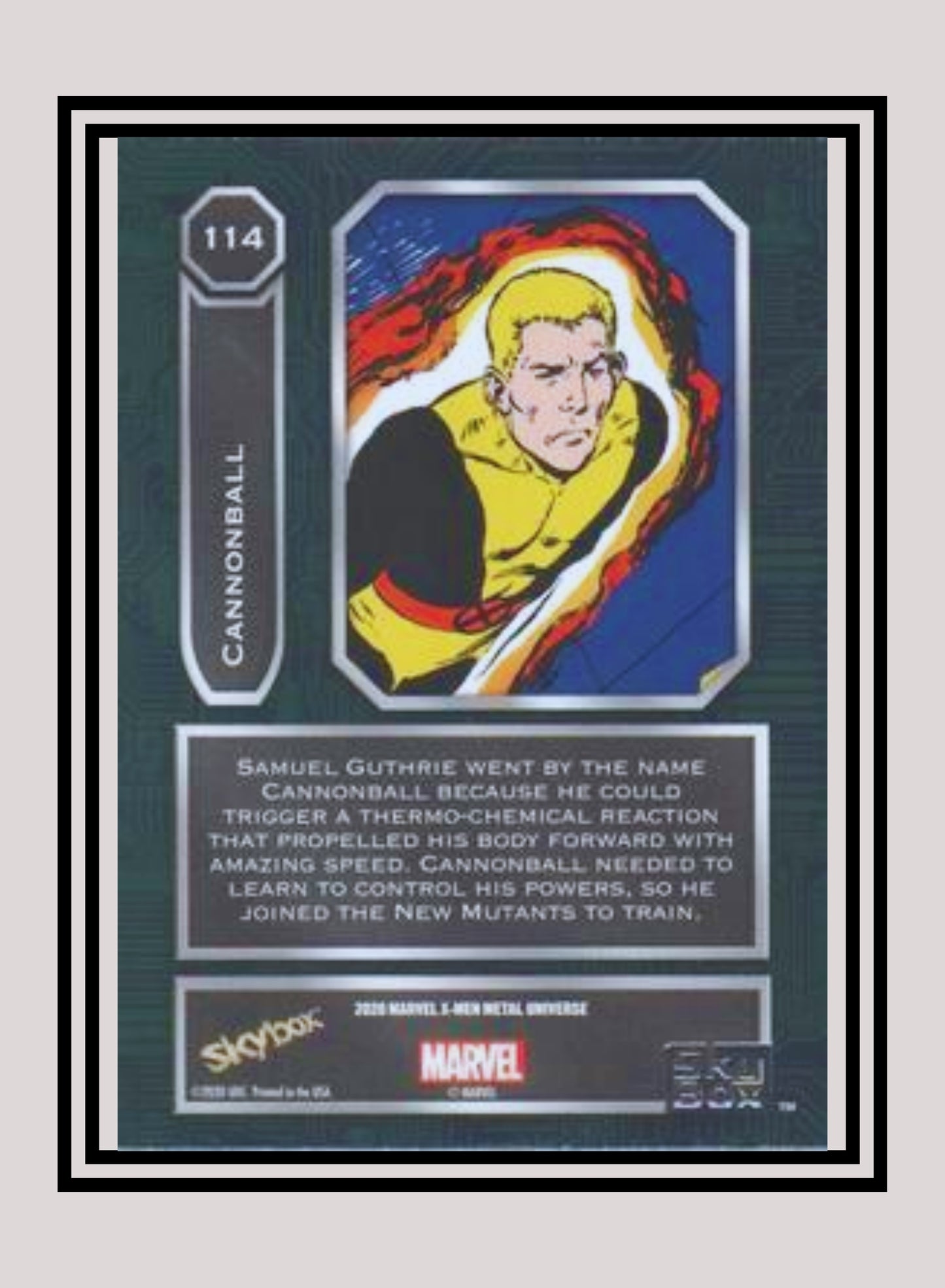 Marvel! 1x Cannonball - Base High Series (#114 - 2021 Upper Deck X-Men Metal Universe)