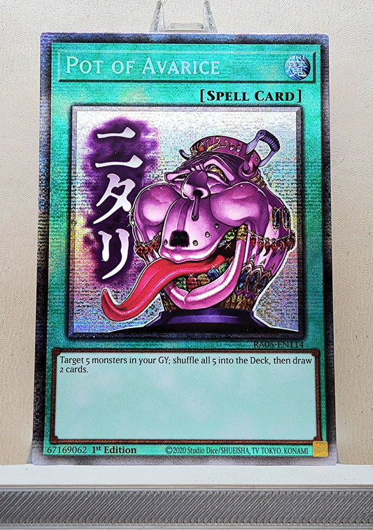 Yugioh! 1x Pot of Avarice Stamp Artwork (RA05 - Starlight Rare) 1st Edition