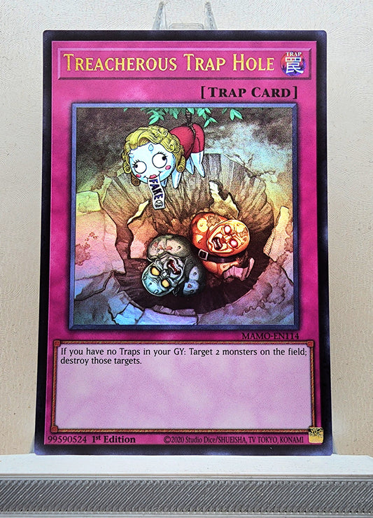 Yugioh! 1x Treacherous Trap Hole (MAMO - Ultra Rare) 1st Edition