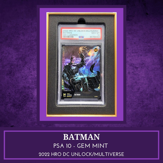 DC! 1x Batman Chapter 1 Legends PSA 10 (Holo - 2022 HRO DC Unlock/Multiverse)