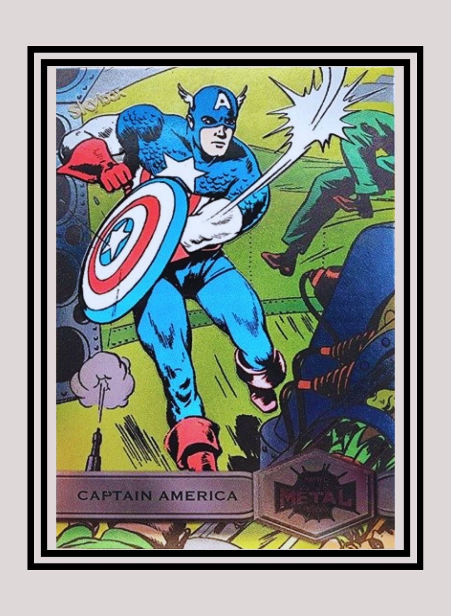 Marvel! 1x Captain America - Base High Series (#116 - 2021 Upper Deck Spiderman Metal Universe)