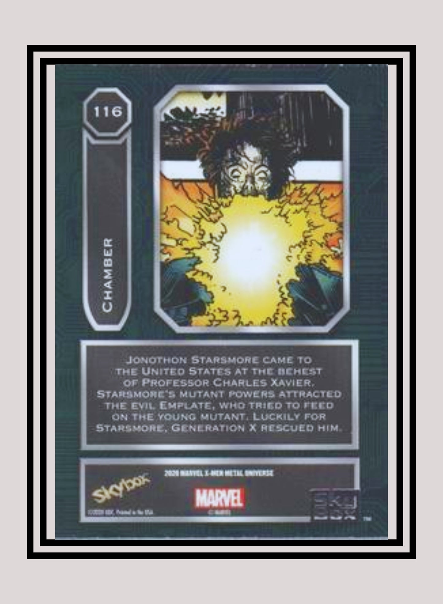 Marvel! 1x Chamber - Base High Series (#116 - 2021 Upper Deck X-Men Metal Universe)