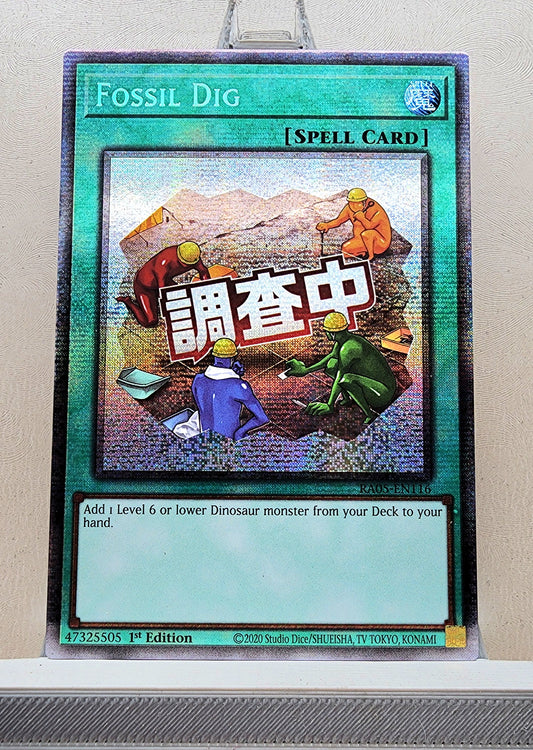 Yugioh! 1x Fossil Dig Stamp Artwork (RA05 - Starlight Rare) 1st Edition