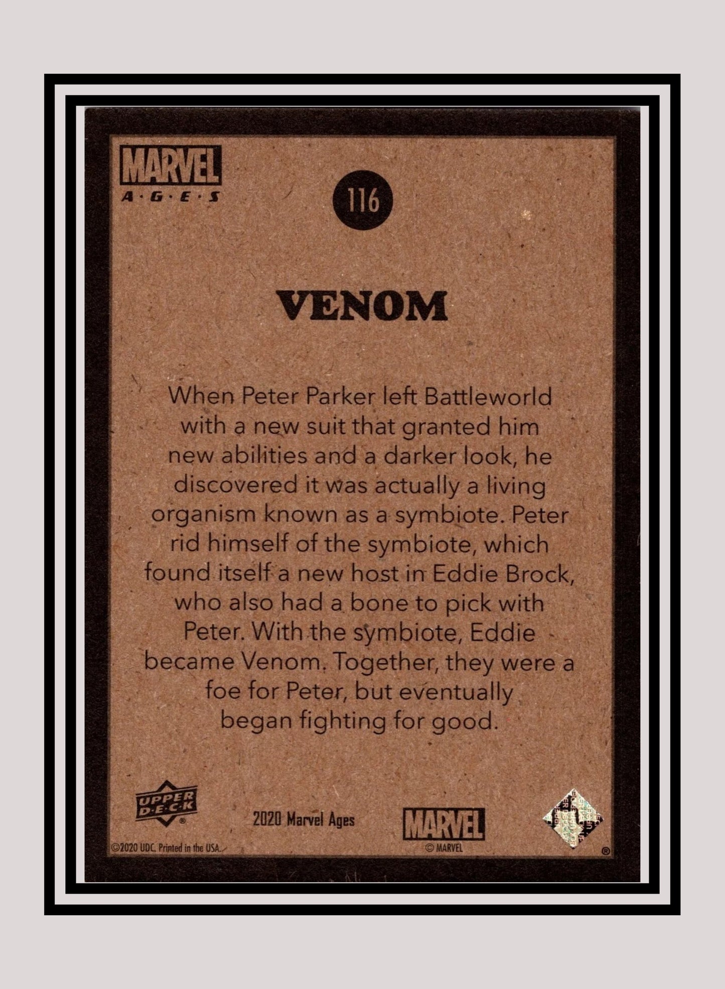 Marvel! 1x Venom - Base (#116 - 2020 Upper Deck Marvel Ages)