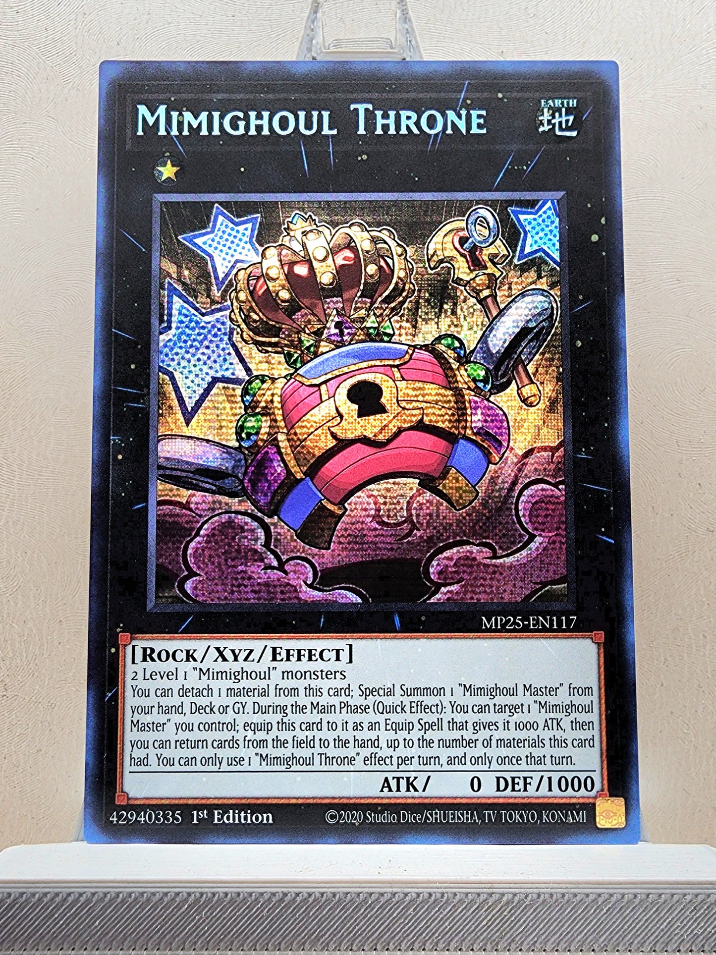 Yugioh! 1x Mimighoul Throne (MP25 - Prismatic Secret Rare) 1st Edition