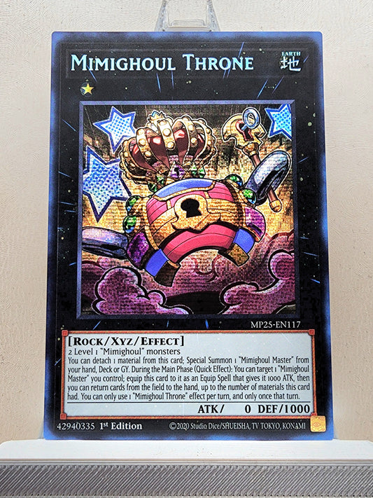 Yugioh! 1x Mimighoul Throne (MP25 - Prismatic Secret Rare) 1st Edition