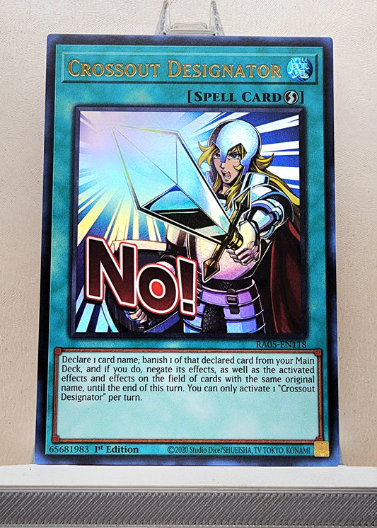 Yugioh! 1x Crossout Designator Stamp Artwork (RA05 - Ultra Rare) 1st Edition