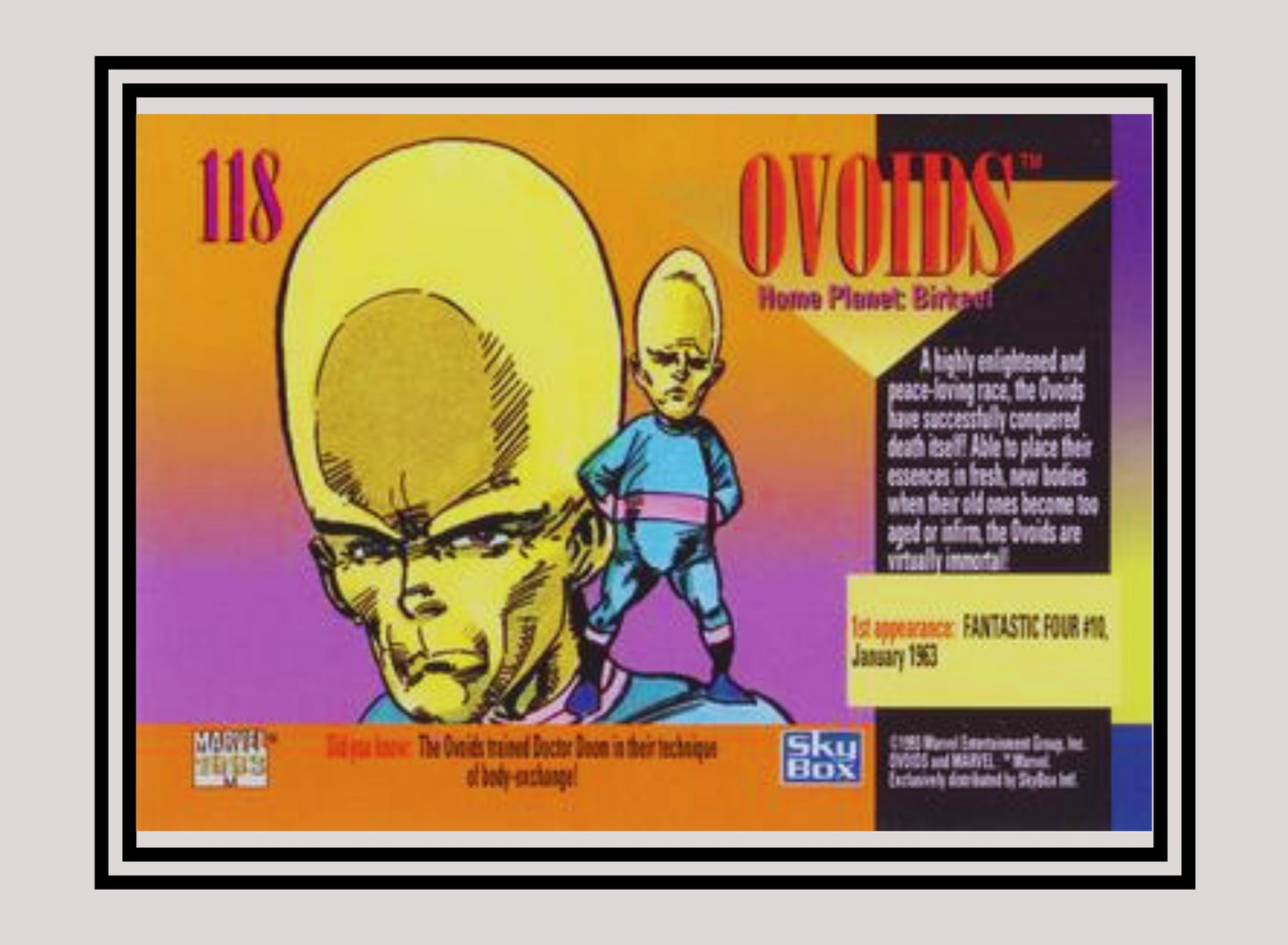 Marvel! 1x Ovoids - Base (#118 - 1993 Skybox Marvel Universe Series 4)