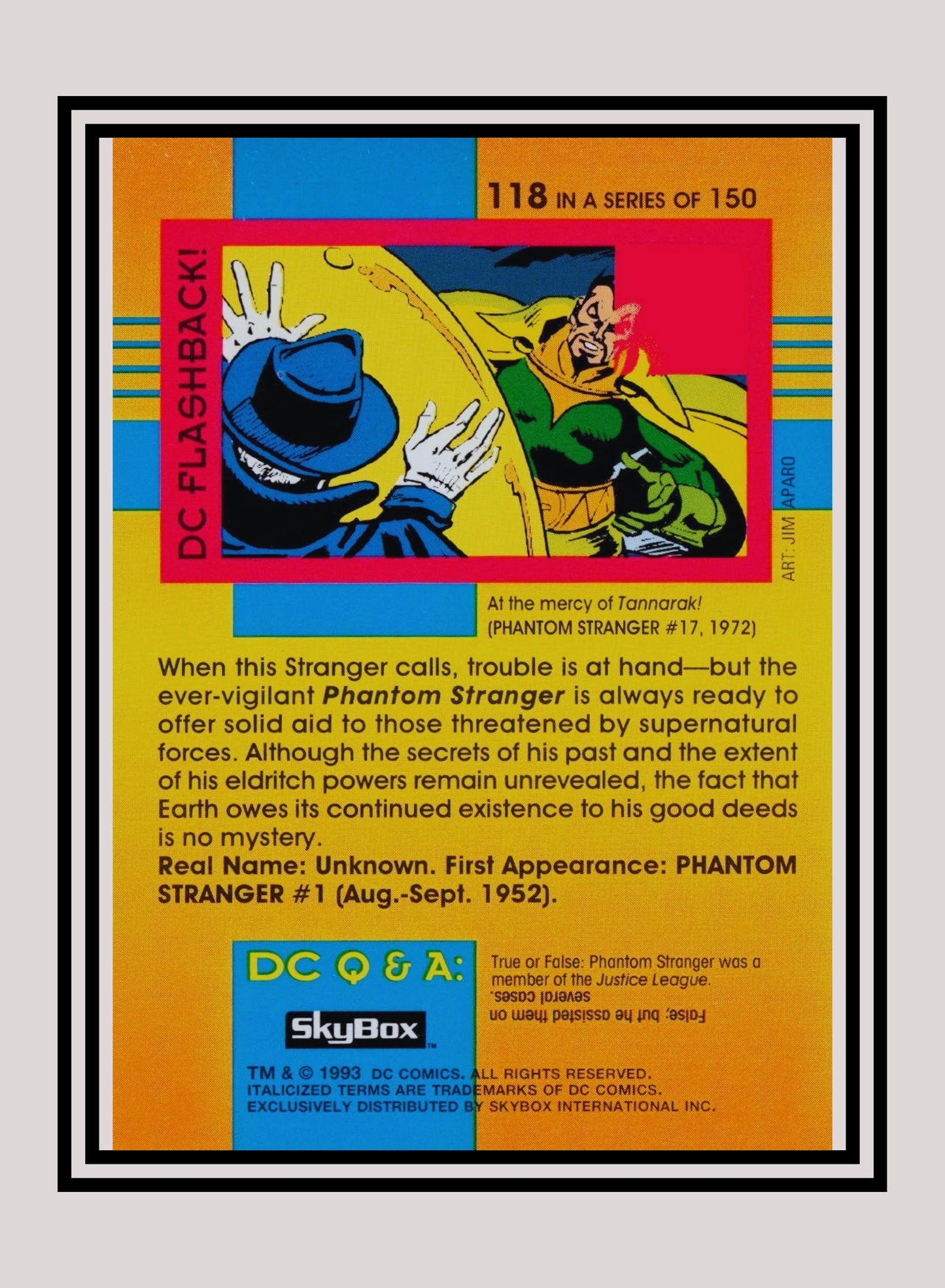 DC! 1x Phantom Stranger - Base (#118 - 1993 Skybox DC Cosmic Teams)