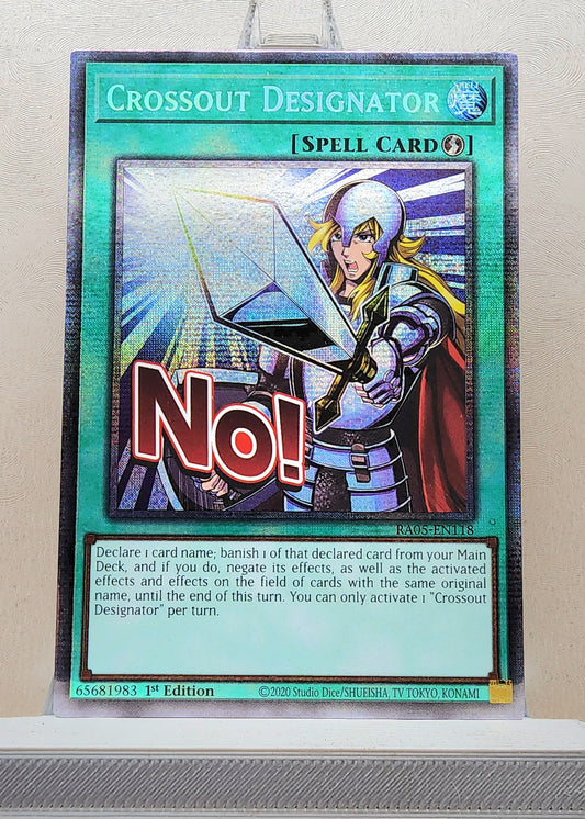 Yugioh! 1x Crossout Designator Stamp Artwork (RA05 - Starlight Rare) 1st Edition