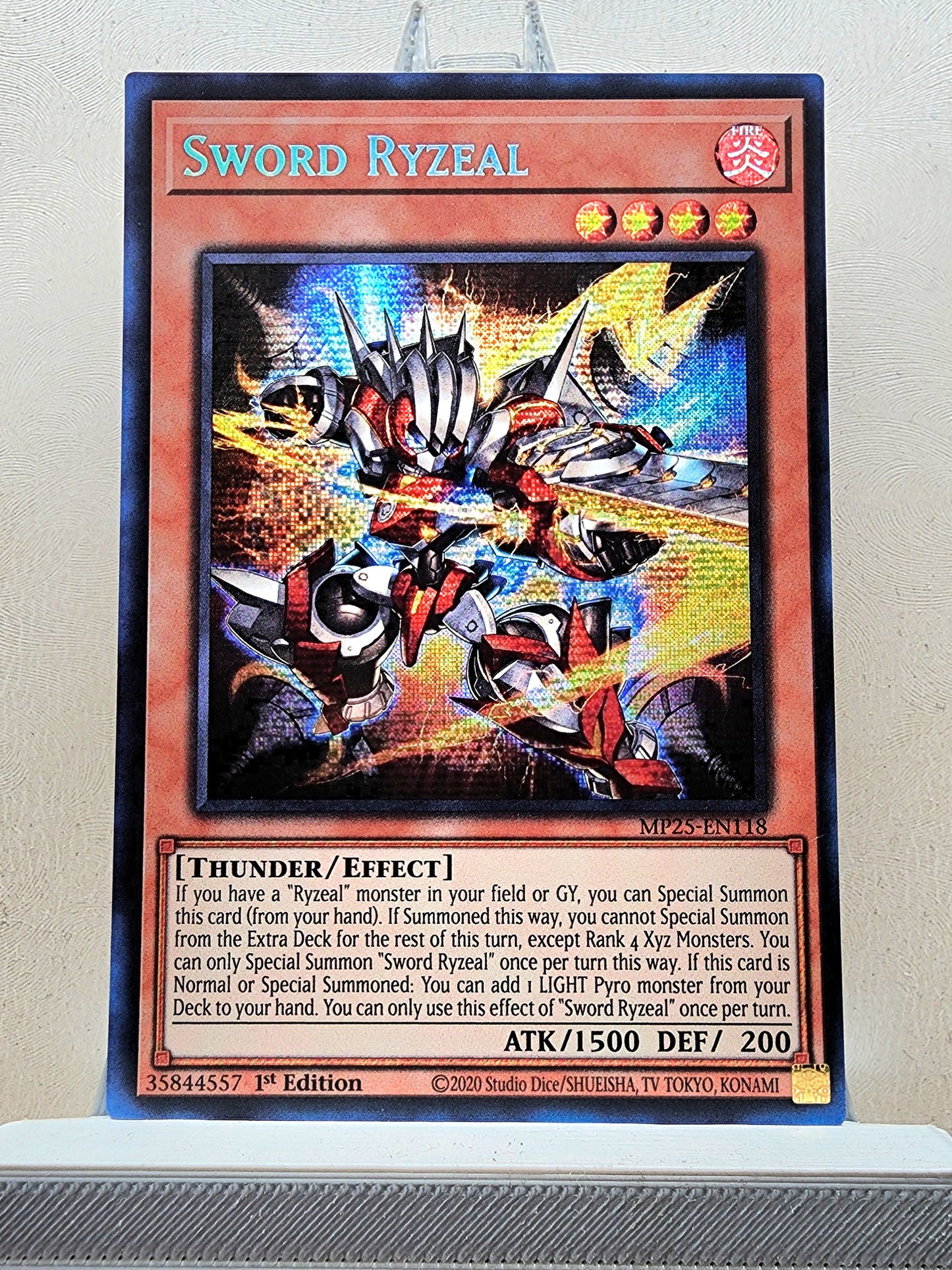 Yugioh! 1x Sword Ryzeal (MP25 - Prismatic Secret Rare) 1st Edition