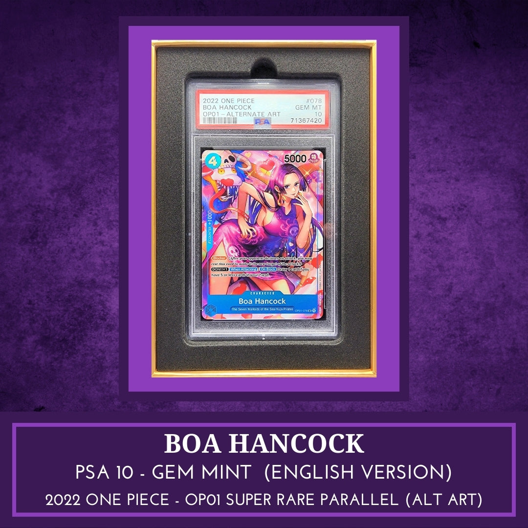 One Piece English! 1x Boa Hancock PSA 10 (OP01-078 - Super Rare Parallel)