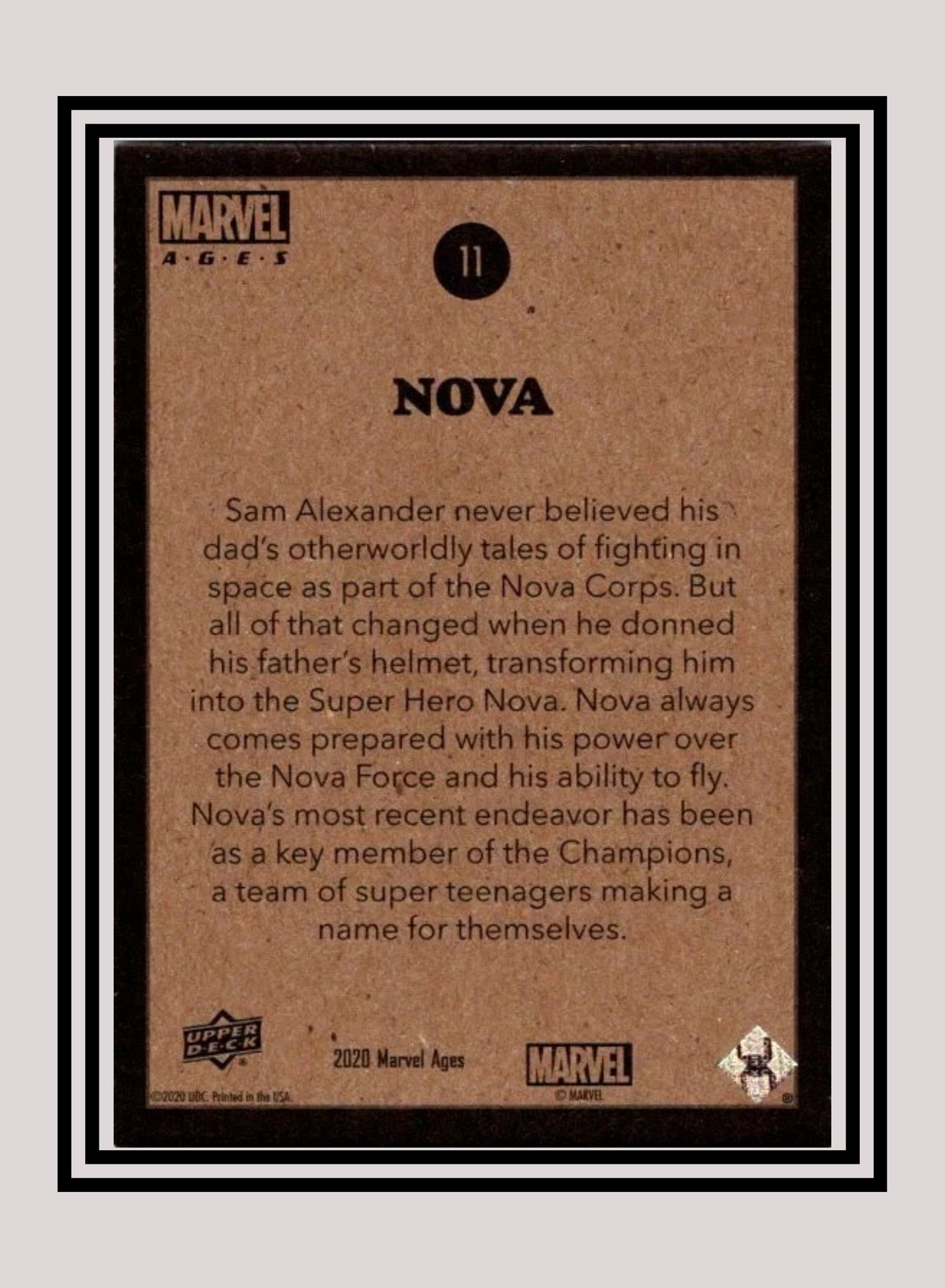 Marvel! 1x Nova - Base (#011 - 2020 Upper Deck Marvel Ages)