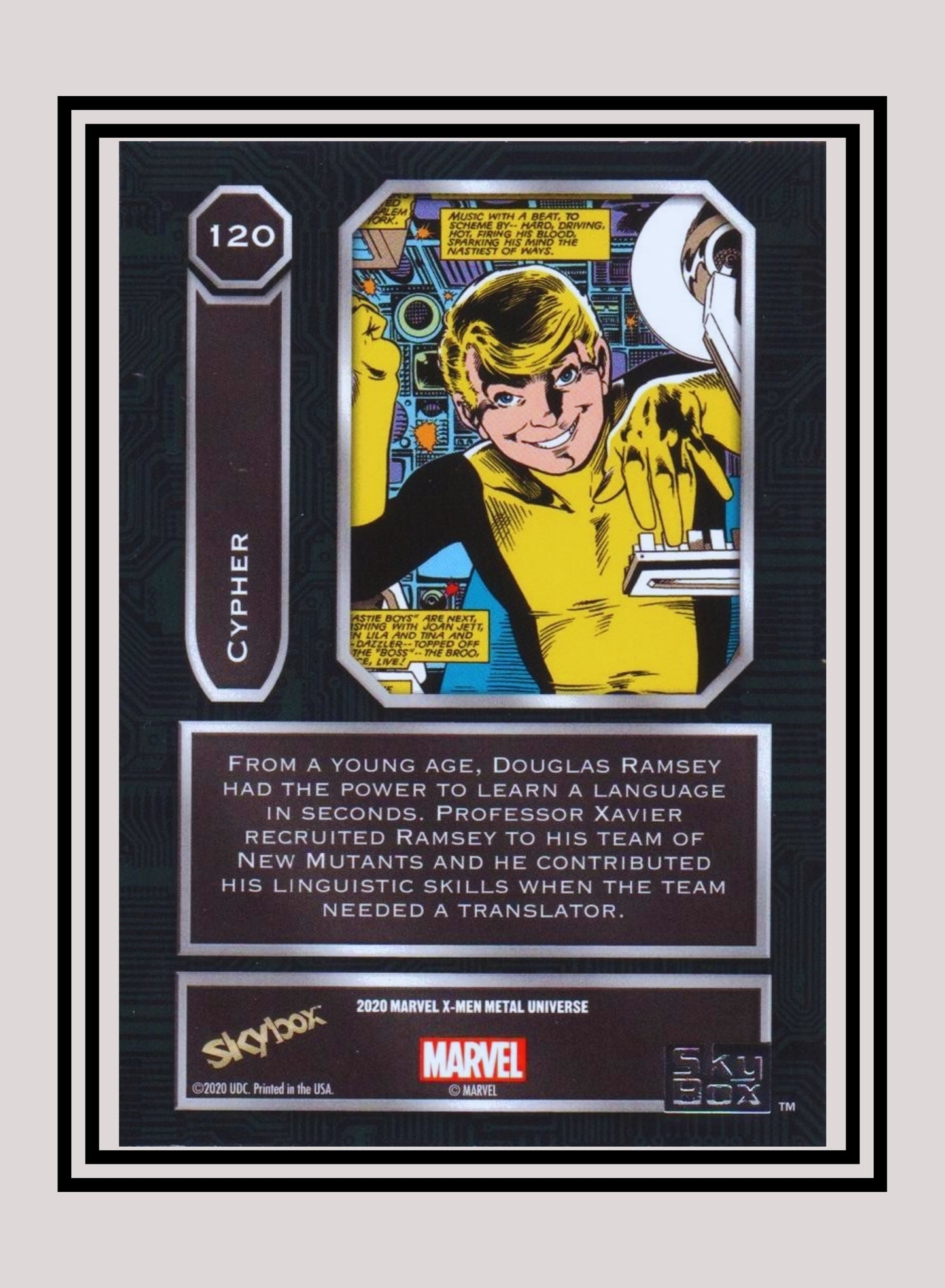 Marvel! 1x Cypher - Base High Series (#120 - 2021 Upper Deck X-Men Metal Universe)