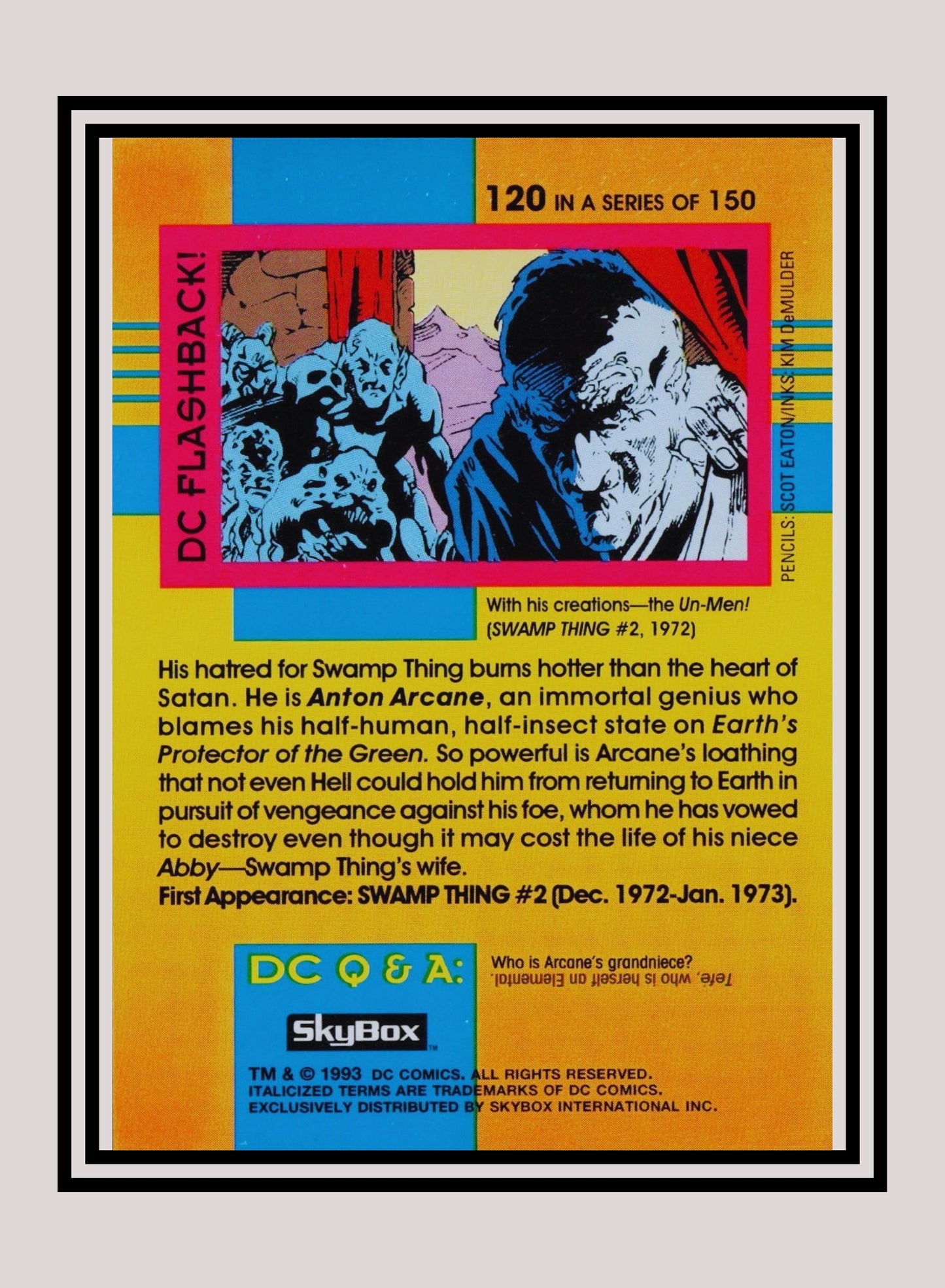 DC! 1x Anton Arcane - Base (#120 - 1993 Skybox DC Cosmic Teams)