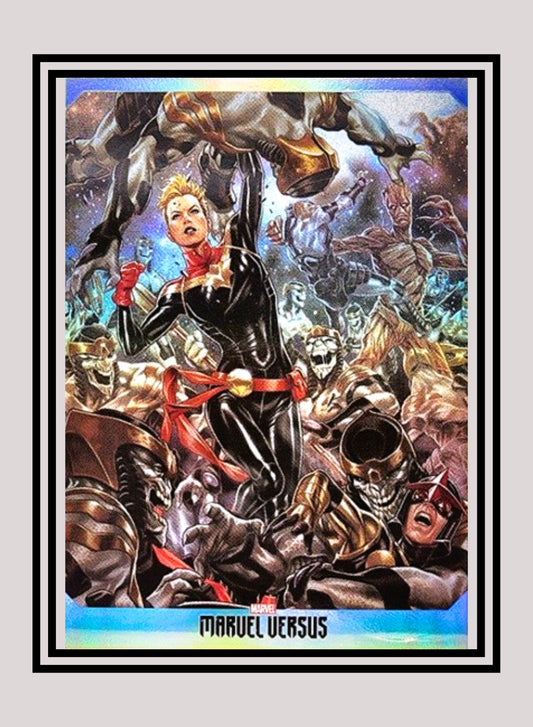 Marvel! 1x Captain Marvel Vs. Chitauri - Base Foil (#120 - 2022 Panini Marvel Versus)