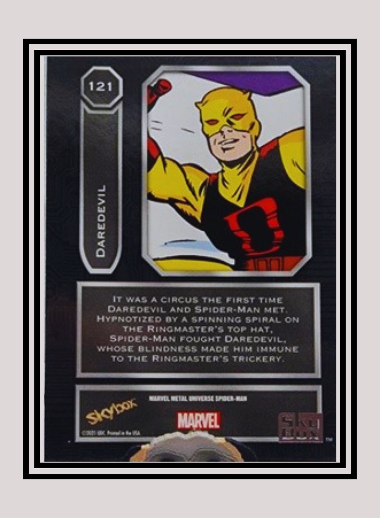 Marvel! 1x Daredevil - Base High Series (#121 - 2021 Upper Deck Spiderman Metal Universe)