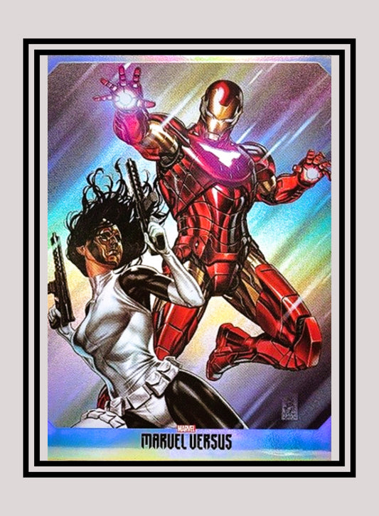 Marvel! 1x Iron Man Vs. Madame Masque - Base Foil (#121 - 2022 Panini Marvel Versus)