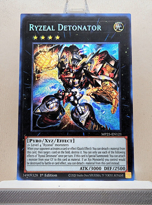 Yugioh! 1x Ryzeal Detonator (MP25 - Prismatic Secret Rare) 1st Edition