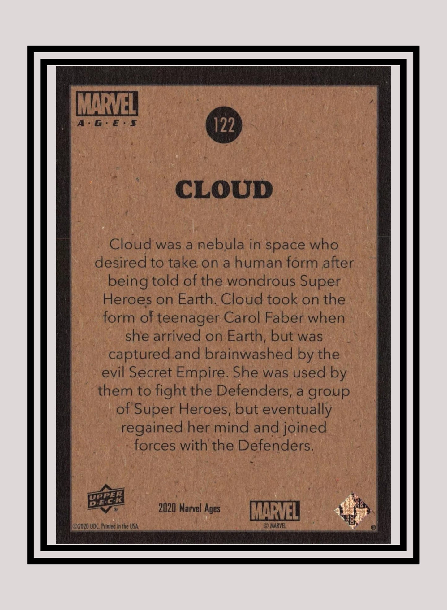 Marvel! 1x Cloud - Base (#122 - 2020 Upper Deck Marvel Ages)