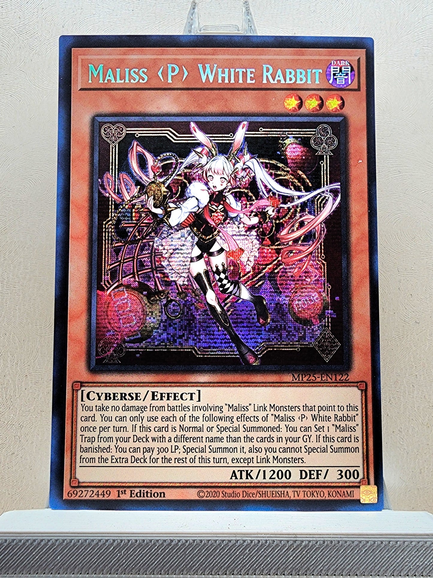 Yugioh! 1x Maliss <P> White Rabbit (MP25 - Prismatic Secret Rare) 1st Edition
