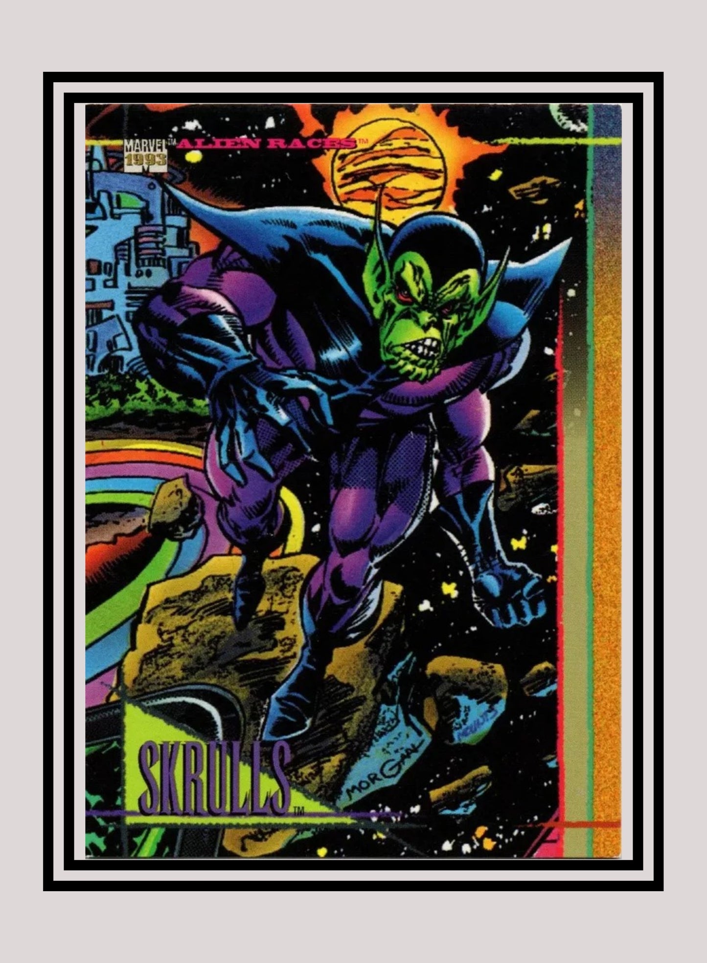 Marvel! 1x Skrulls - Base (#123 - 1993 Skybox Marvel Universe Series 4)