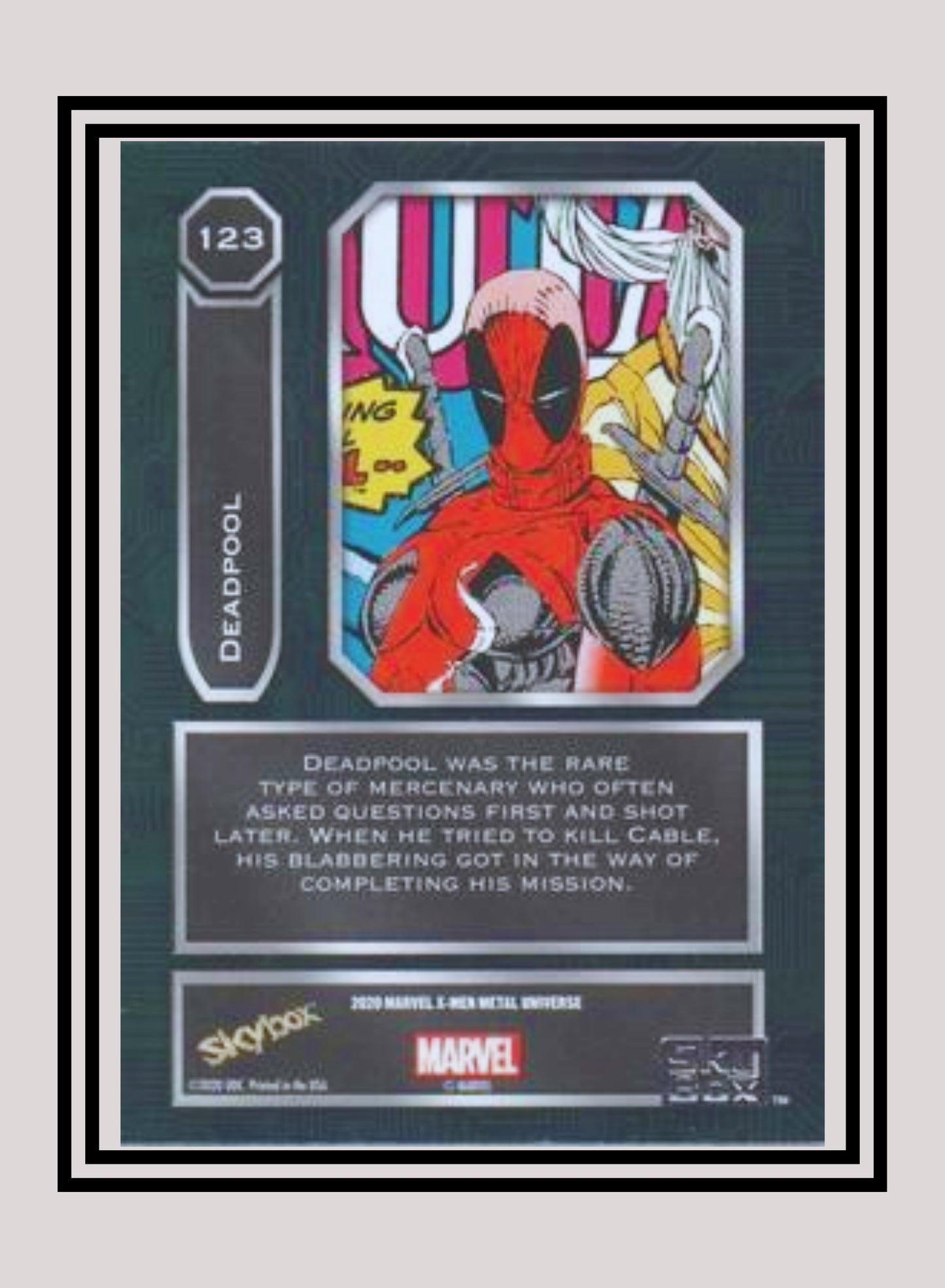 Marvel! 1x Deadpool - Base High Series (#123 - 2021 Upper Deck X-Men Metal Universe)