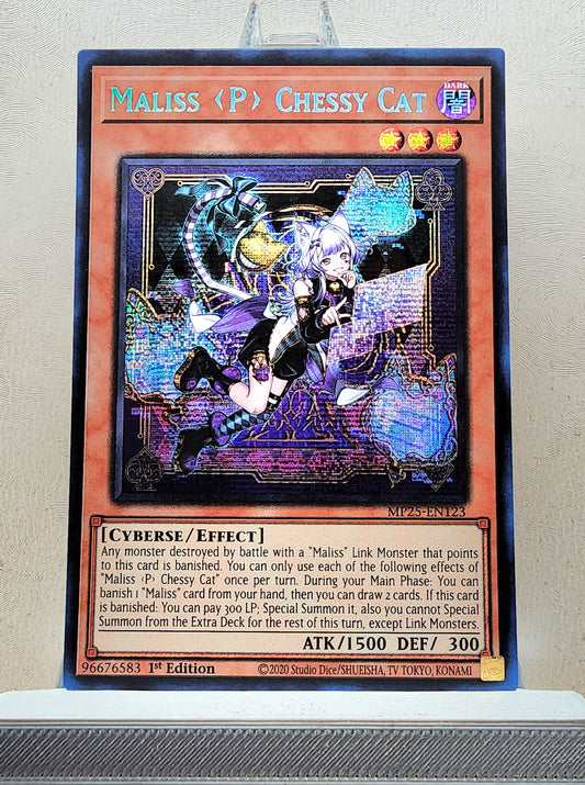 Yugioh! 1x Maliss <P> Chessy Cat (MP25 - Prismatic Secret Rare) 1st Edition