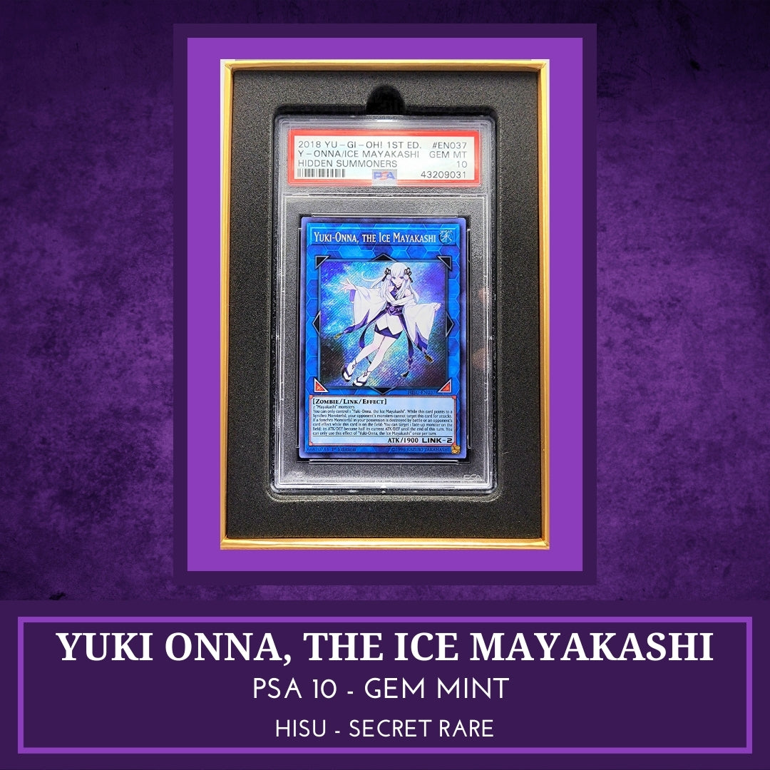 Yugioh! 1x Yuki Onna, the Ice Mayakashi PSA 10 (HISU - Secret Rare)