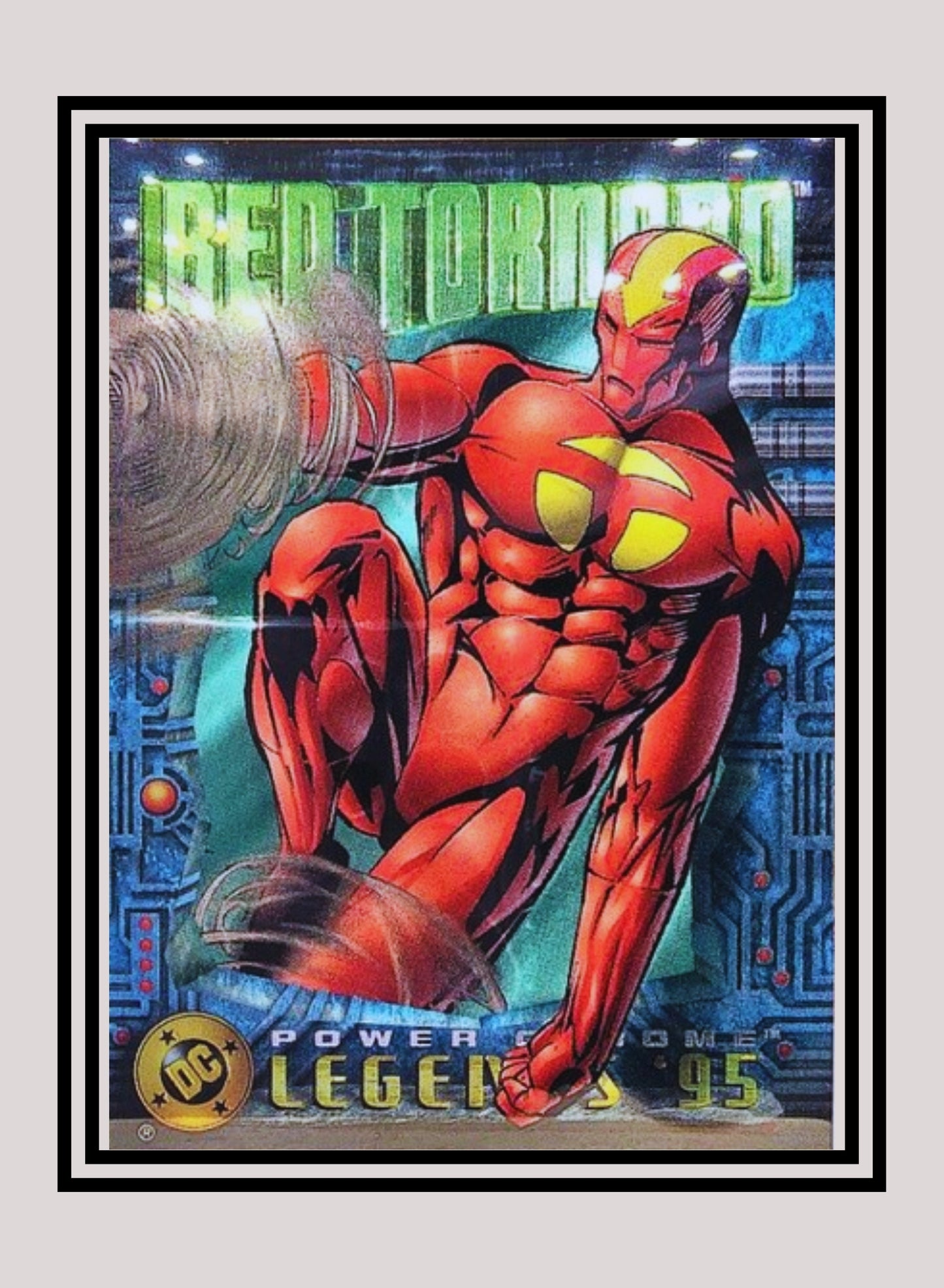 DC! 1x Red Tornado - Power Chrome (#124 - 1995 SkyBox DC Power Chrome Legends)