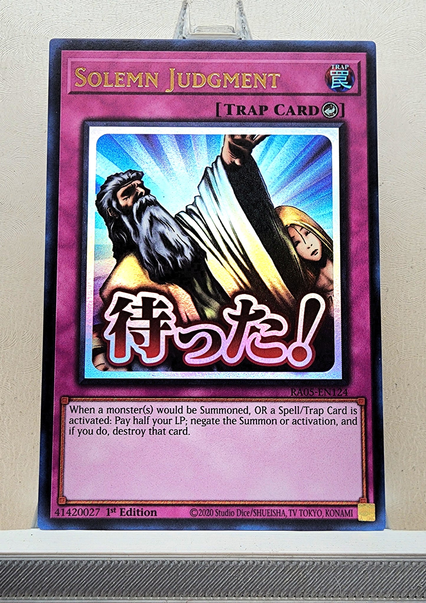 Yugioh! 1x Solemn Judgment Stamp Artwork (RA05 - Ultra Rare) 1st Edition