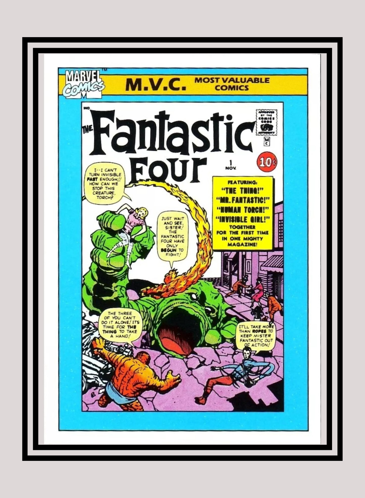 Marvel! 1x Fantastic Four #1 - Base (#124 - 1990 Impel Marvel Universe Series I)