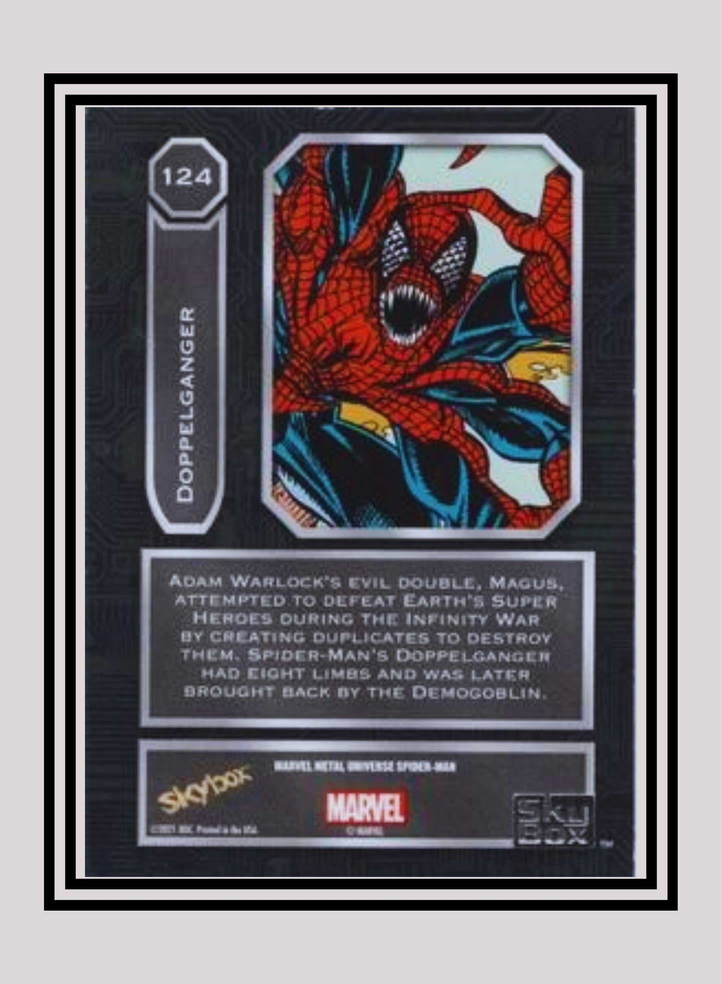 Marvel! 1x Doppelganger - Base High Series (#124 - 2021 Upper Deck Spiderman Metal Universe)