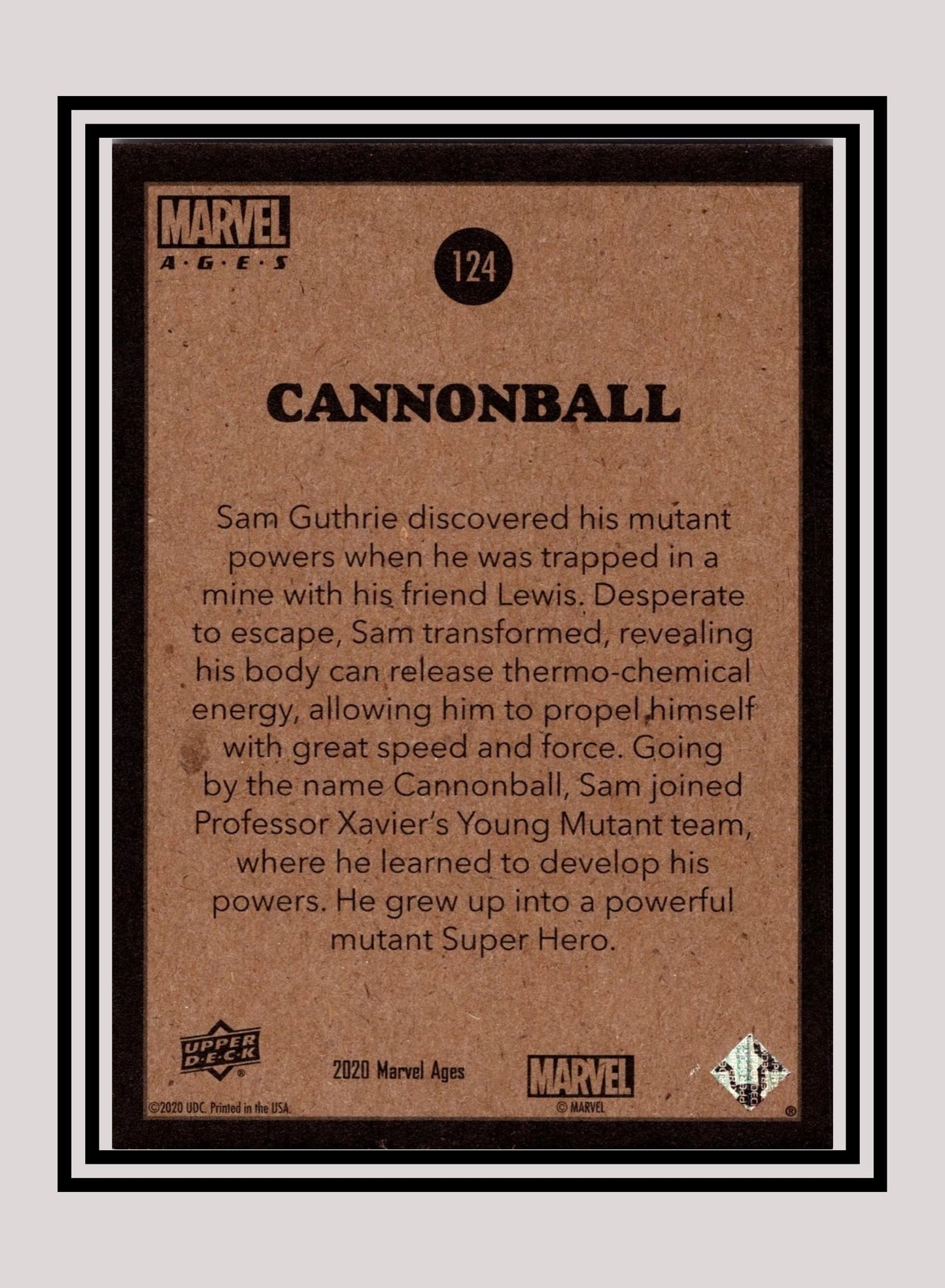 Marvel! 1x Cannonball - Base (#124 - 2020 Upper Deck Marvel Ages)