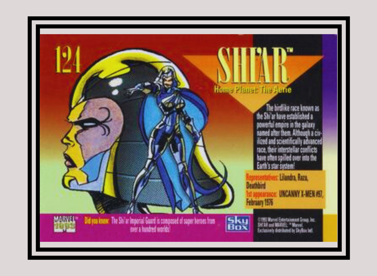 Marvel! 1x Shi'ar - Base (#124 - 1993 Skybox Marvel Universe Series 4)