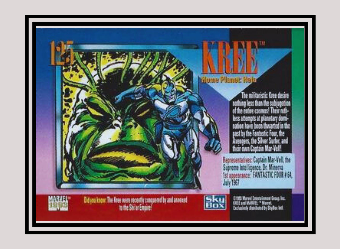 Marvel! 1x Kree - Base (#125 - 1993 Skybox Marvel Universe Series 4)