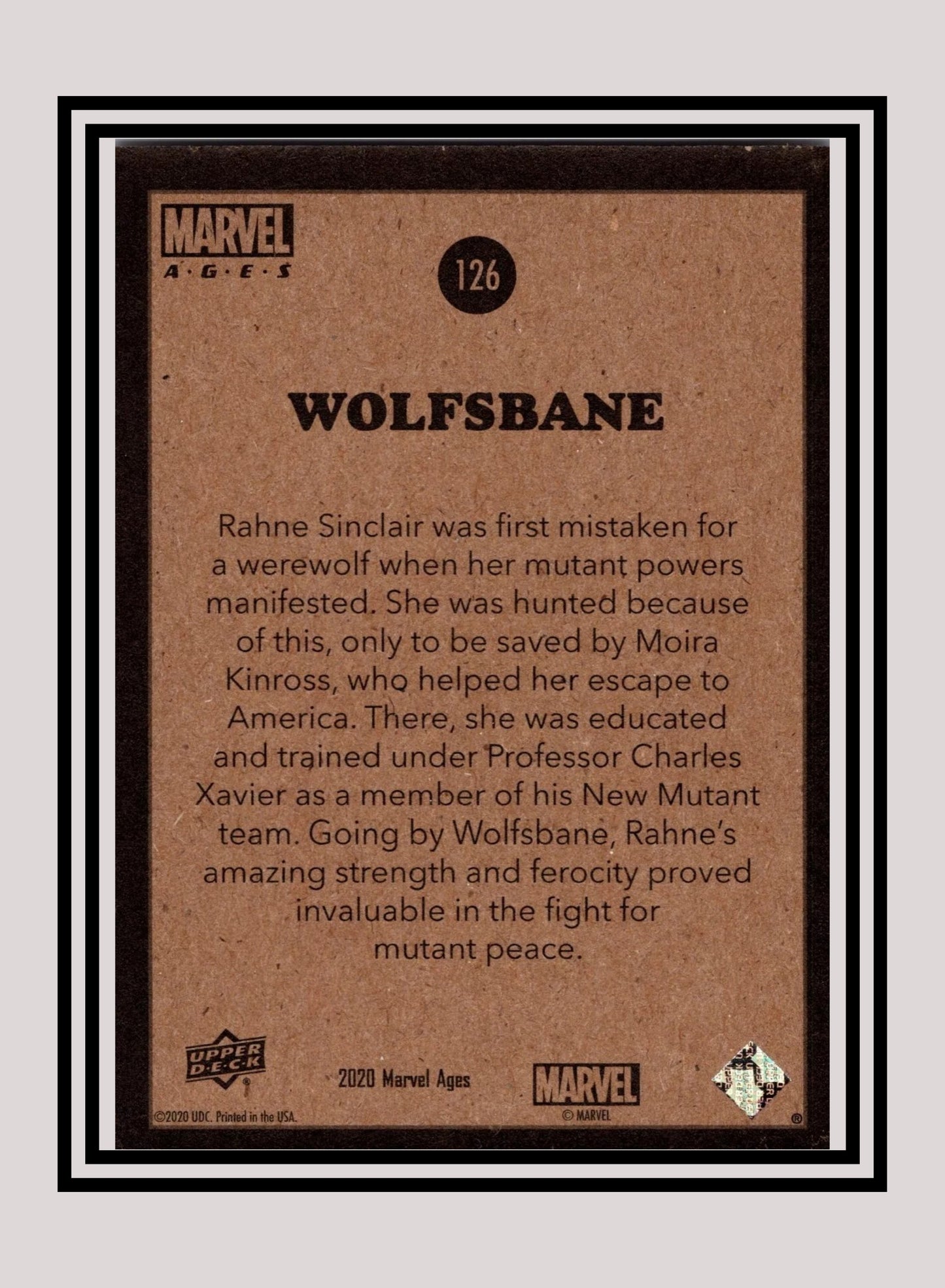 Marvel! 1x Wolfsbane - Base (#126 - 2020 Upper Deck Marvel Ages)