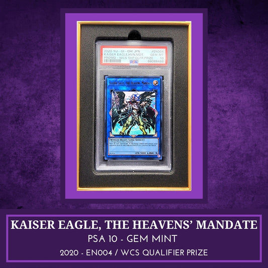 Yugioh! 1x Kaiser Eagle, the Heavens' Mandate PSA 10 (2020-EN004 - Ultra Rare) WCS Qualifier Prize