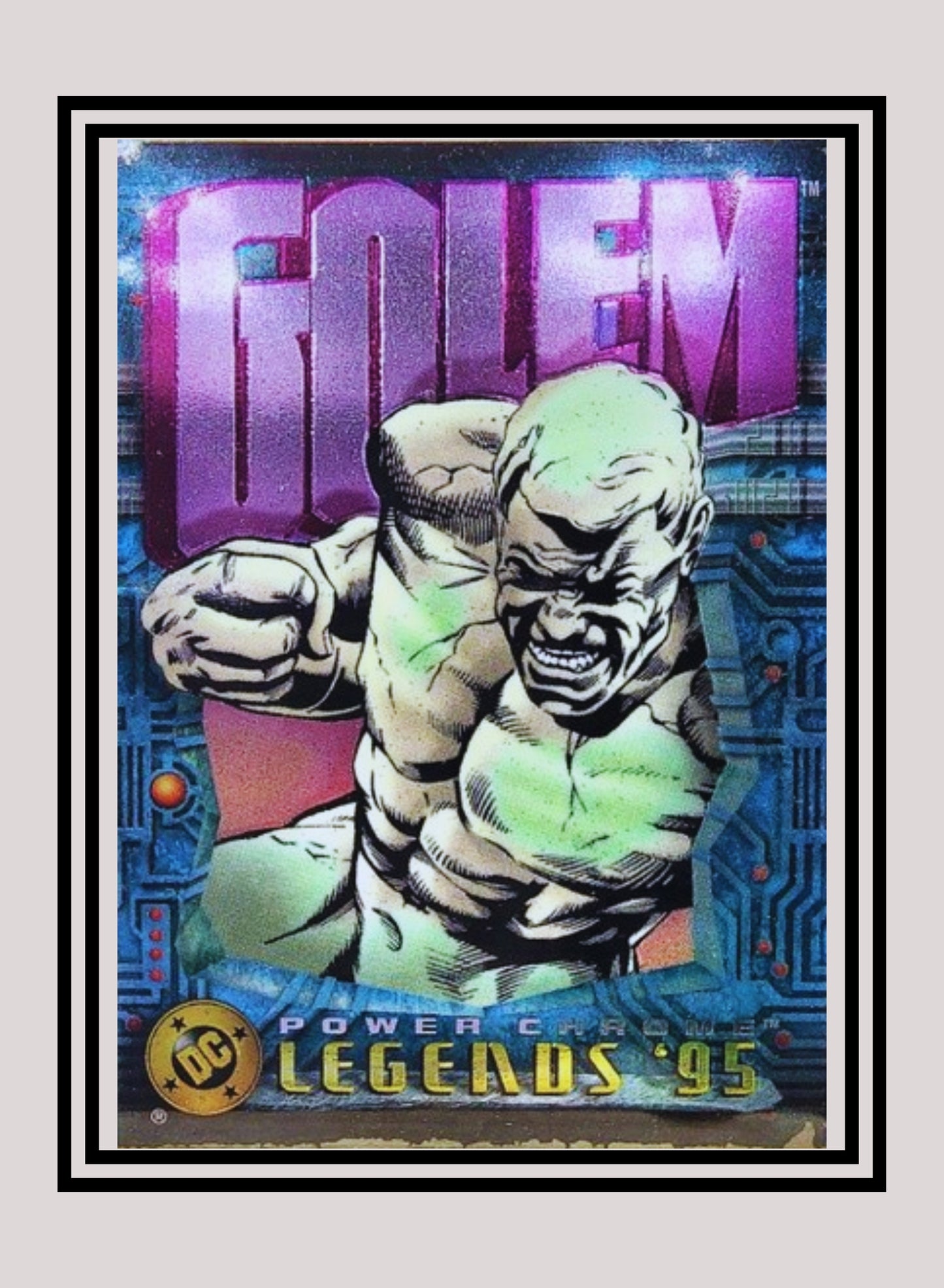 DC! 1x Golem - Power Chrome (#127 - 1995 SkyBox DC Power Chrome Legends)