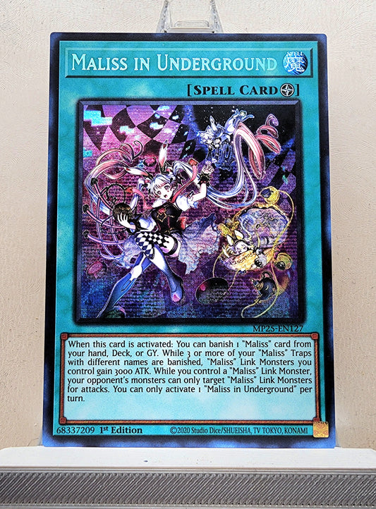 Yugioh! 1x Maliss in Underground (MP25 - Prismatic Secret Rare) 1st Edition