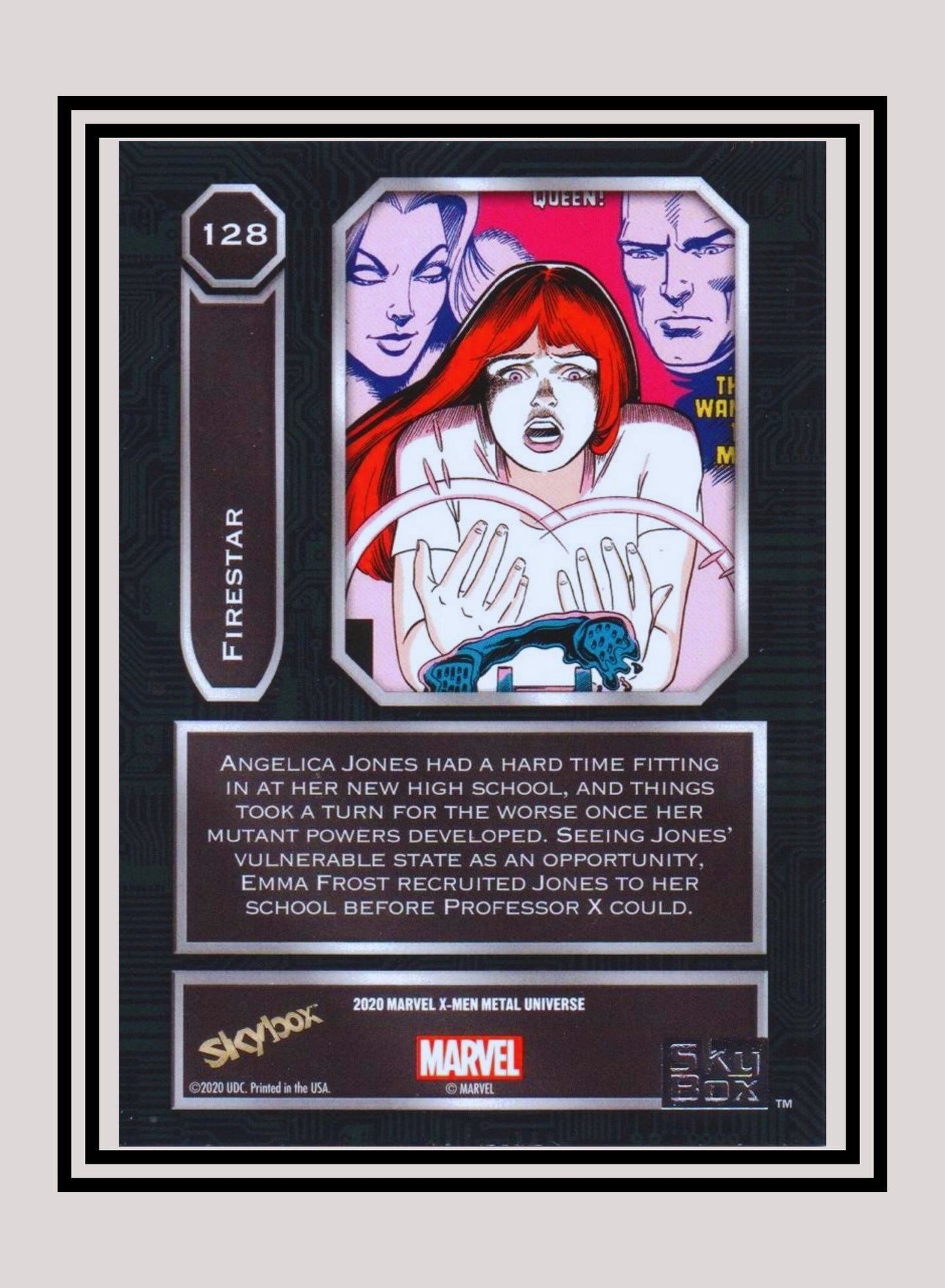 Marvel! 1x Firestar - Base High Series (#128 - 2021 Upper Deck X-Men Metal Universe)