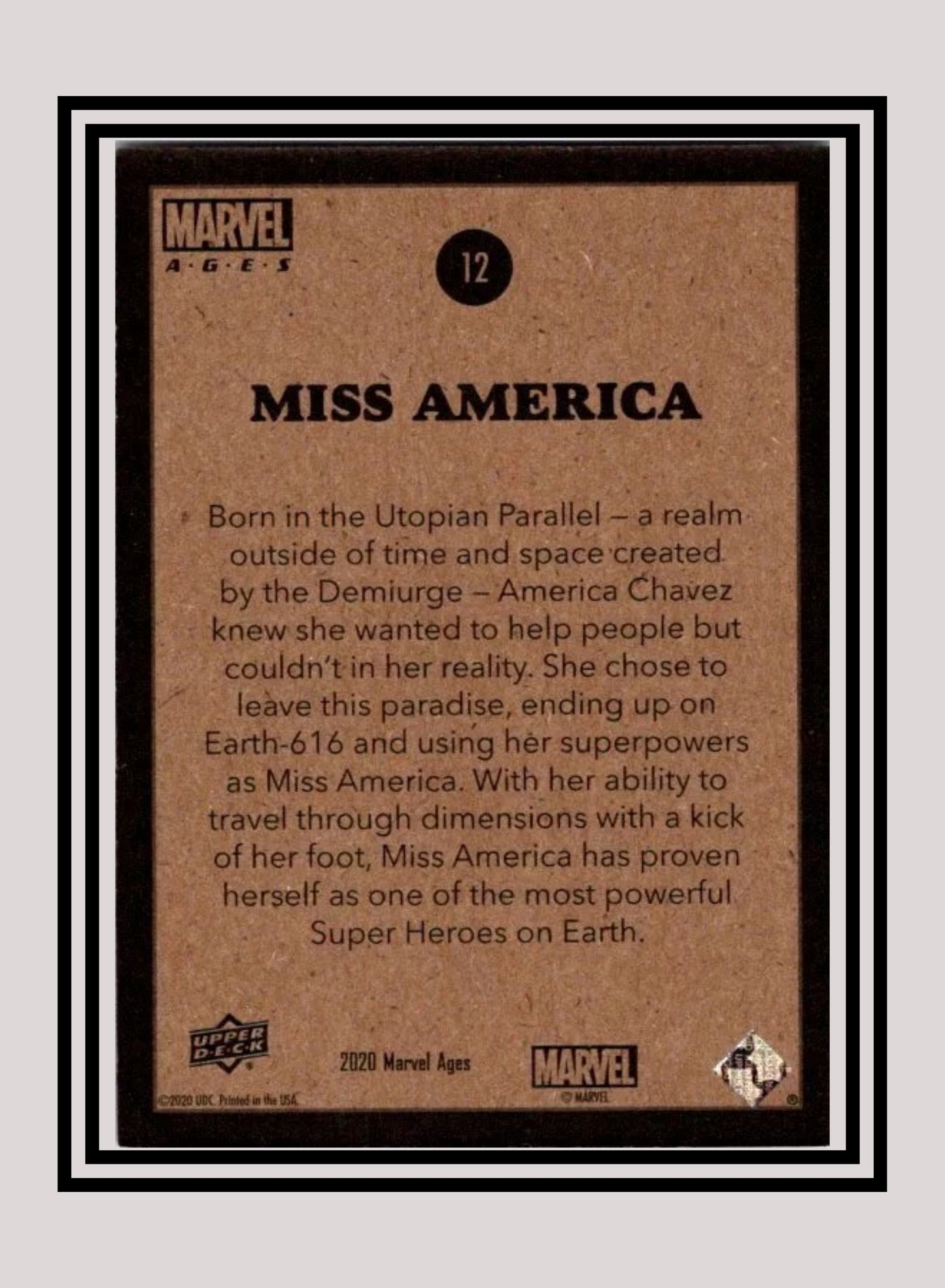 Marvel! 1x Miss America - Base (#012 - 2020 Upper Deck Marvel Ages)