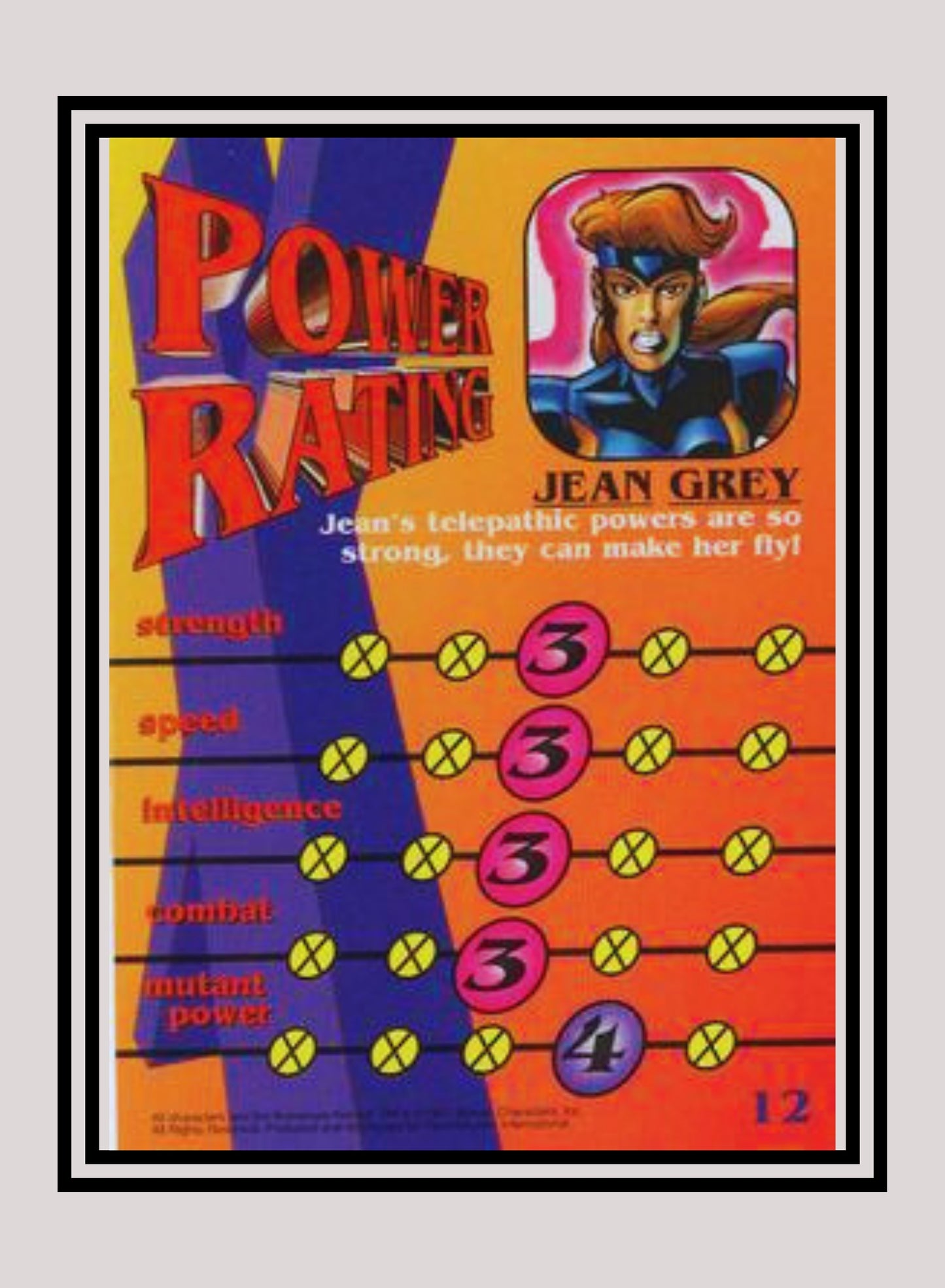 Marvel! 1x Jean Grey - Base (#12 - 1997 Fleer X-Men International)