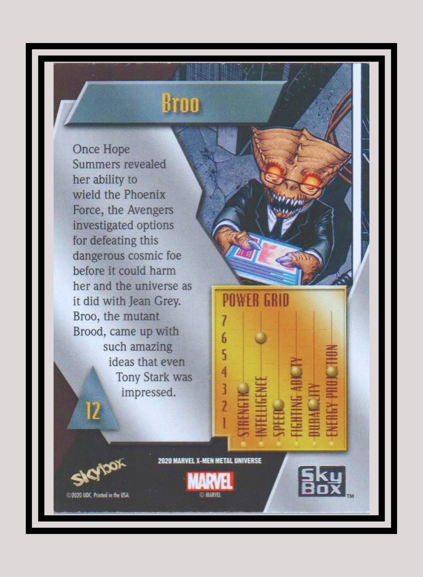 Marvel! 1x Broo - Base Low Series (#012 - 2021 Upper Deck X-Men Metal Universe)