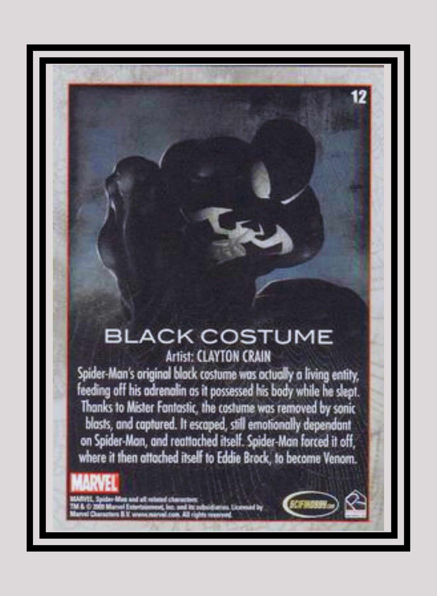 Marvel! 1x Black Costume - Base (#12 - 2009 Rittenhouse Spiderman Archives)