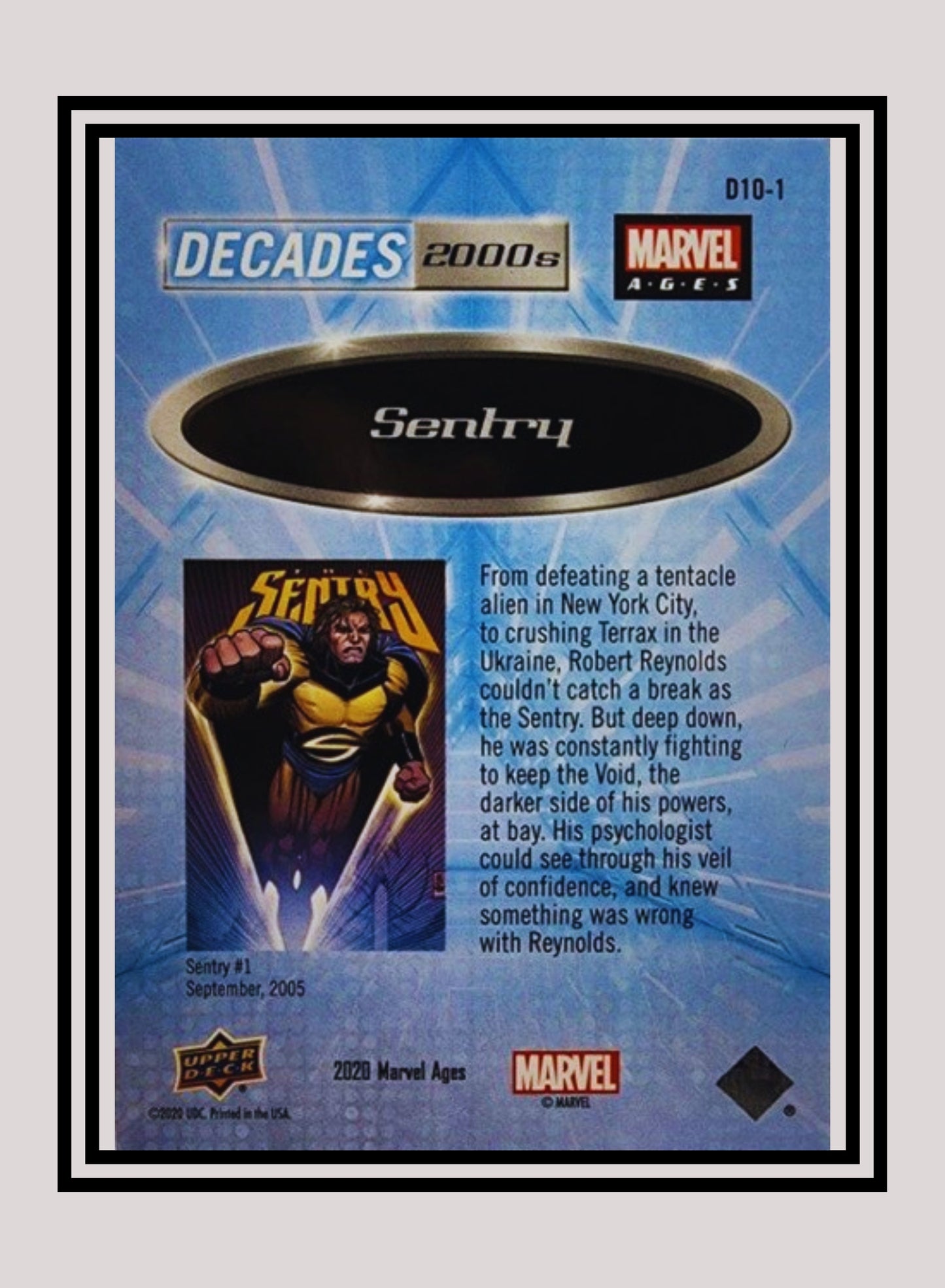Marvel! 1x Sentry - Prism Refractor Decades 2000 (D10-1 - 2020 Upper Deck Marvel Ages)