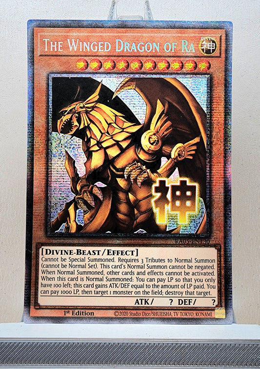 Yugioh! 1x The Winged Dragon of Ra Stamp Artwork (RA05 - Starlight Rare) 1st Edition