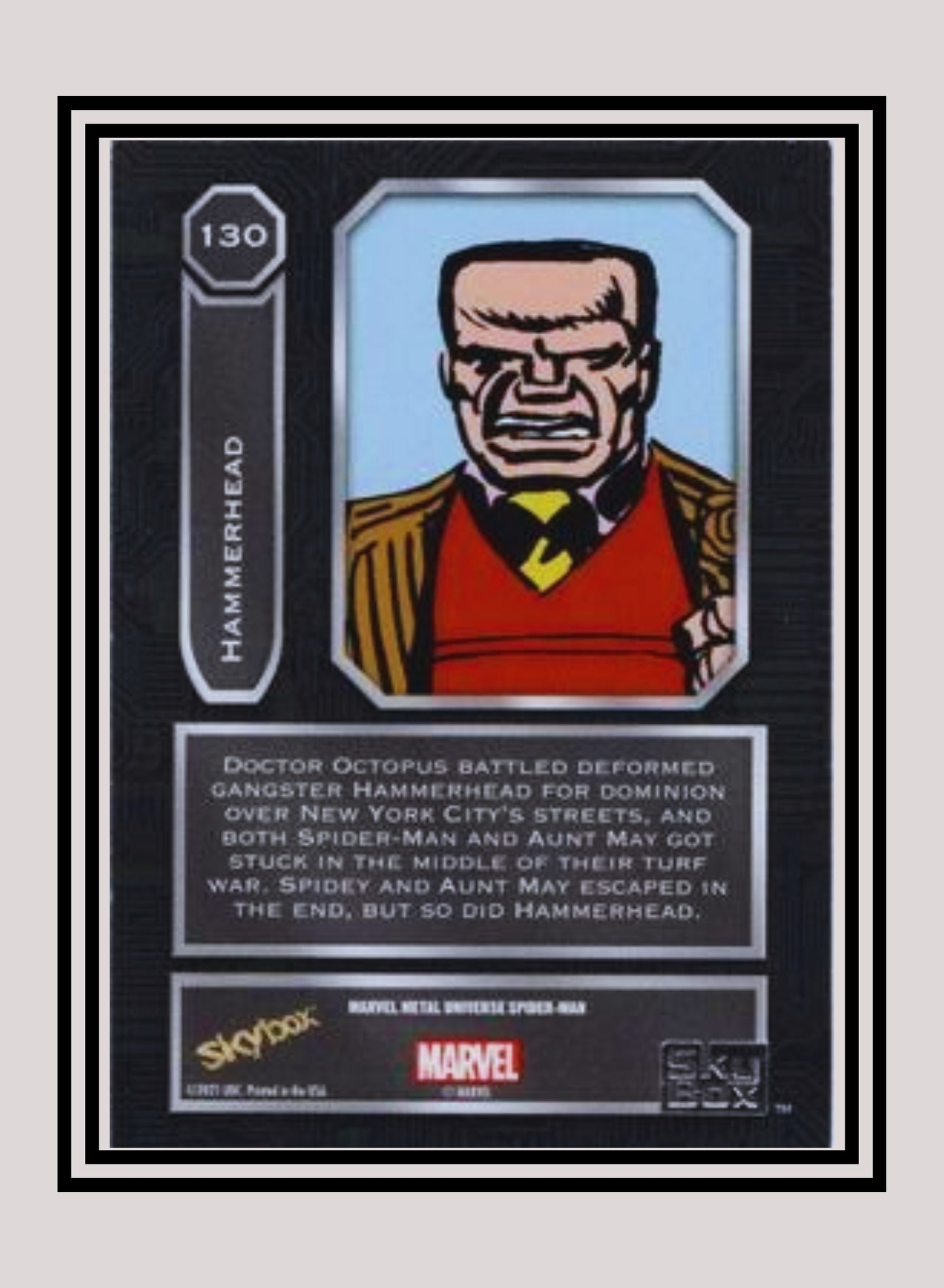 Marvel! 1x Hammerhead - Base High Series (#130 - 2021 Upper Deck Spiderman Metal Universe)