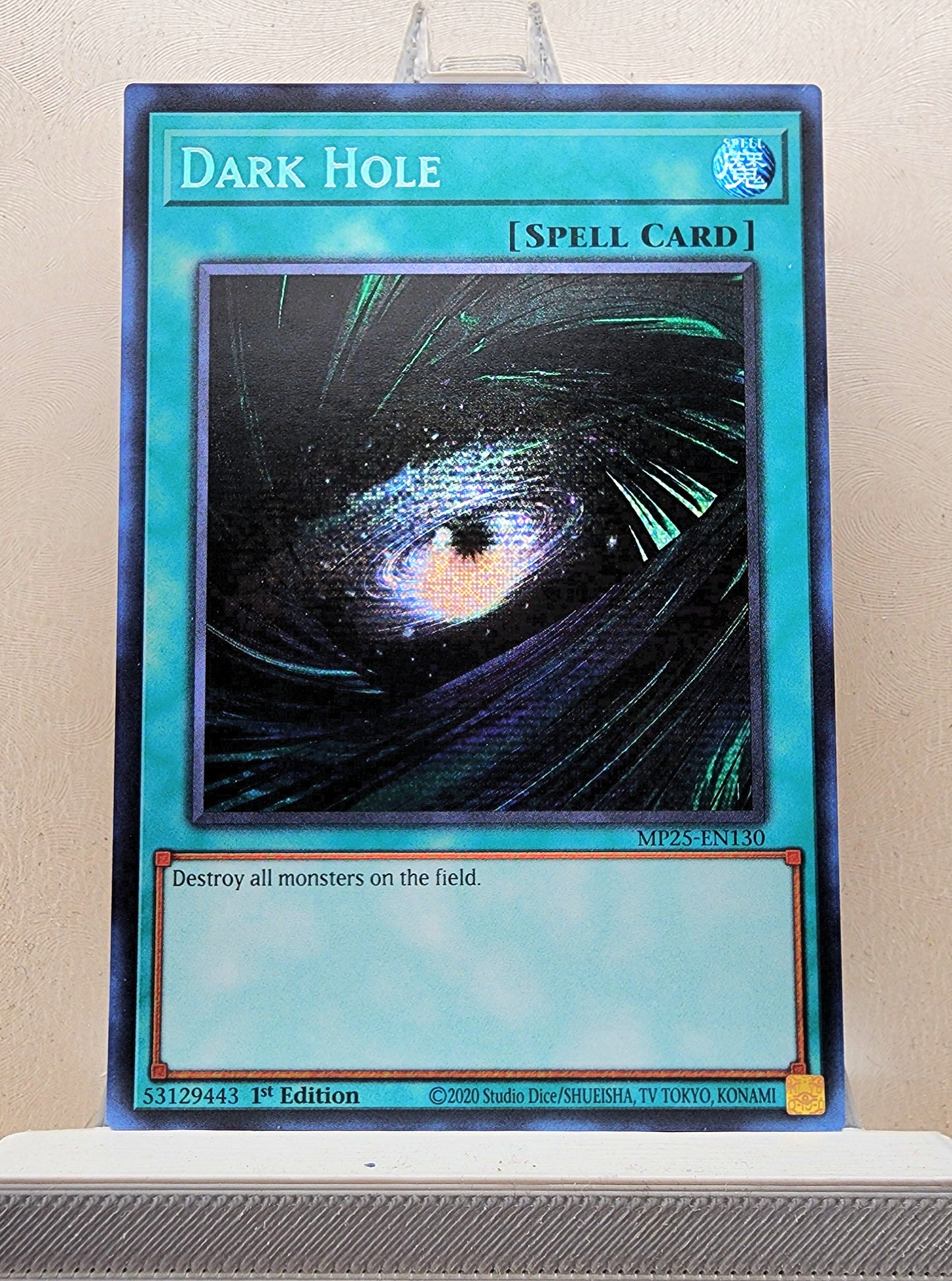 Yugioh! 1x Dark Hole (MP25 - Prismatic Secret Rare) 1st Edition